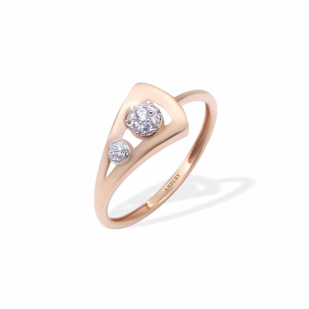 Unique 18k Rose Gold Lady Ring