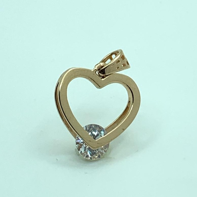 22ct gold pendent set heart shape design