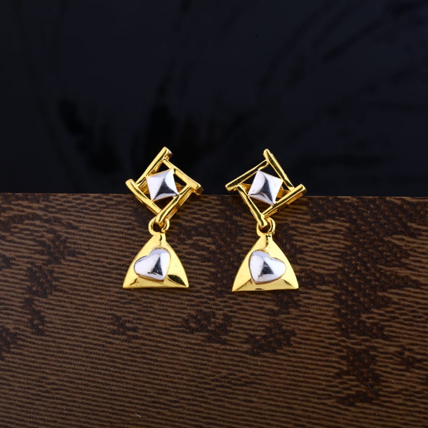 22KT Gold Gorgeous Ladies Plain Earring LPE275