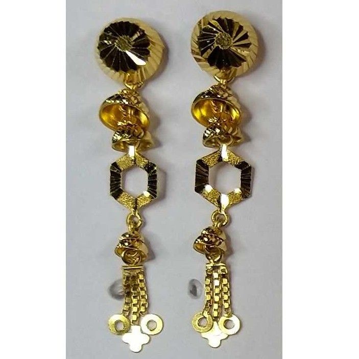 916 Gold Fancy Earrings Akm-er-073