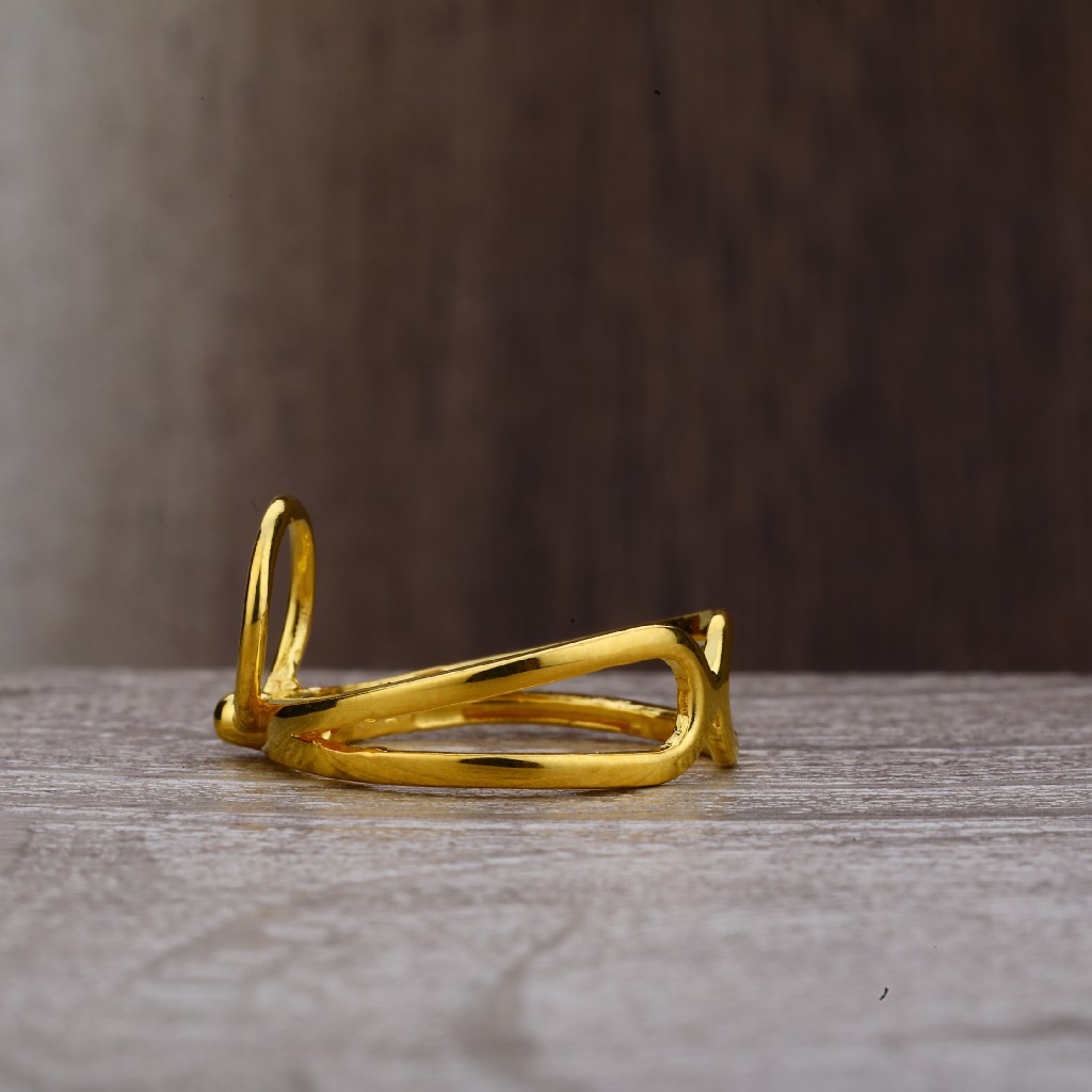 Ladies 22K Plain Gold Fancy Ring-LPR161