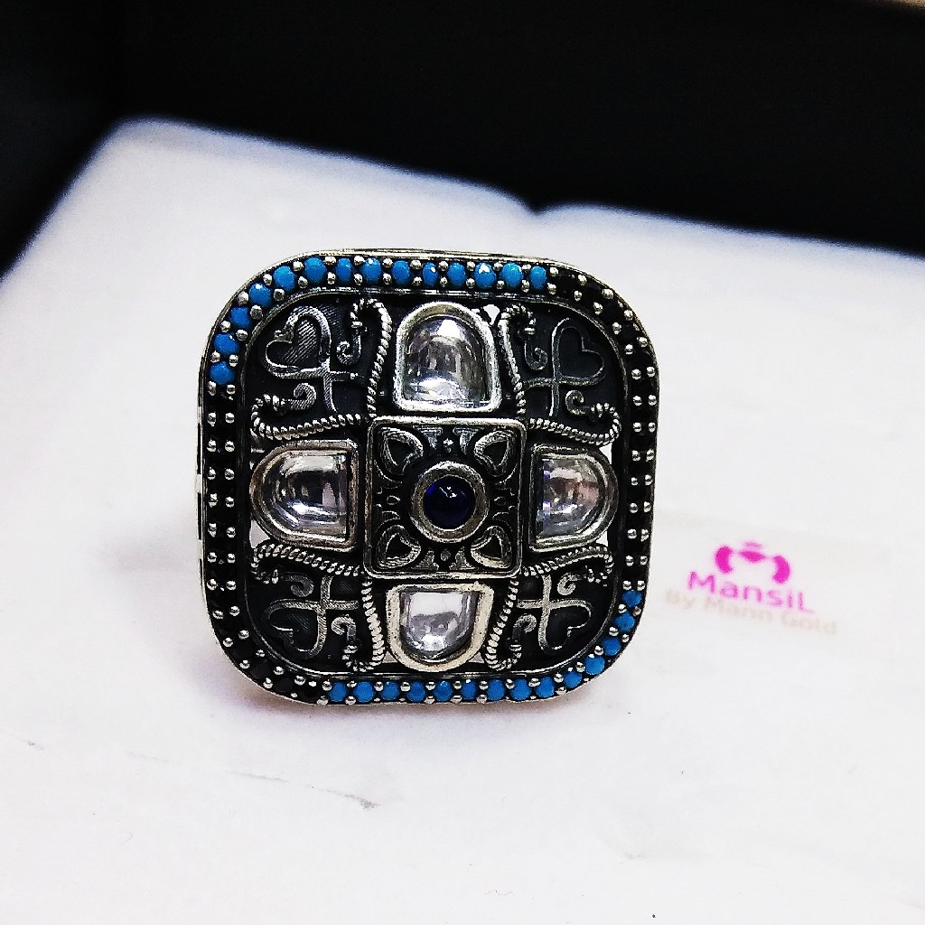 92.5 sterling silver designer antique ring ML-73