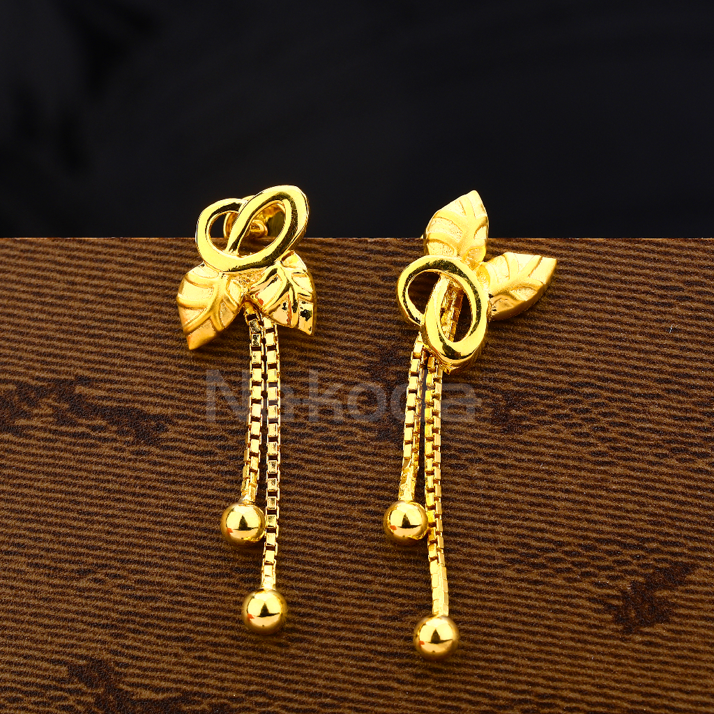 916 Gold Hallmark Exclusive  Women'S Plain Earring LPE320