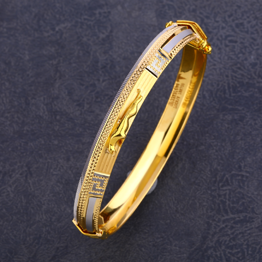 22kt gold mens punjabi classic hallmark lock kada  mplkb61