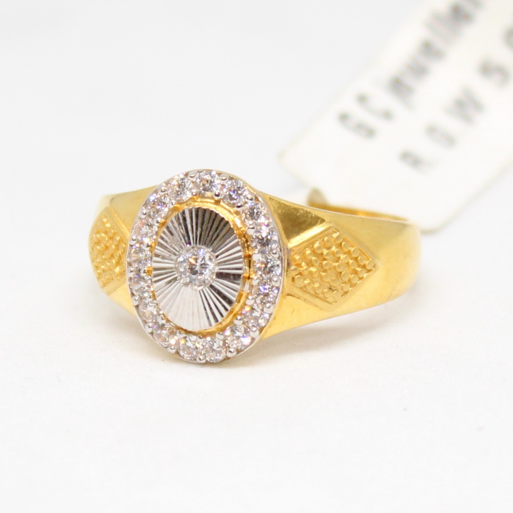 ring 916 hallmark gold daimond  rodium-6704