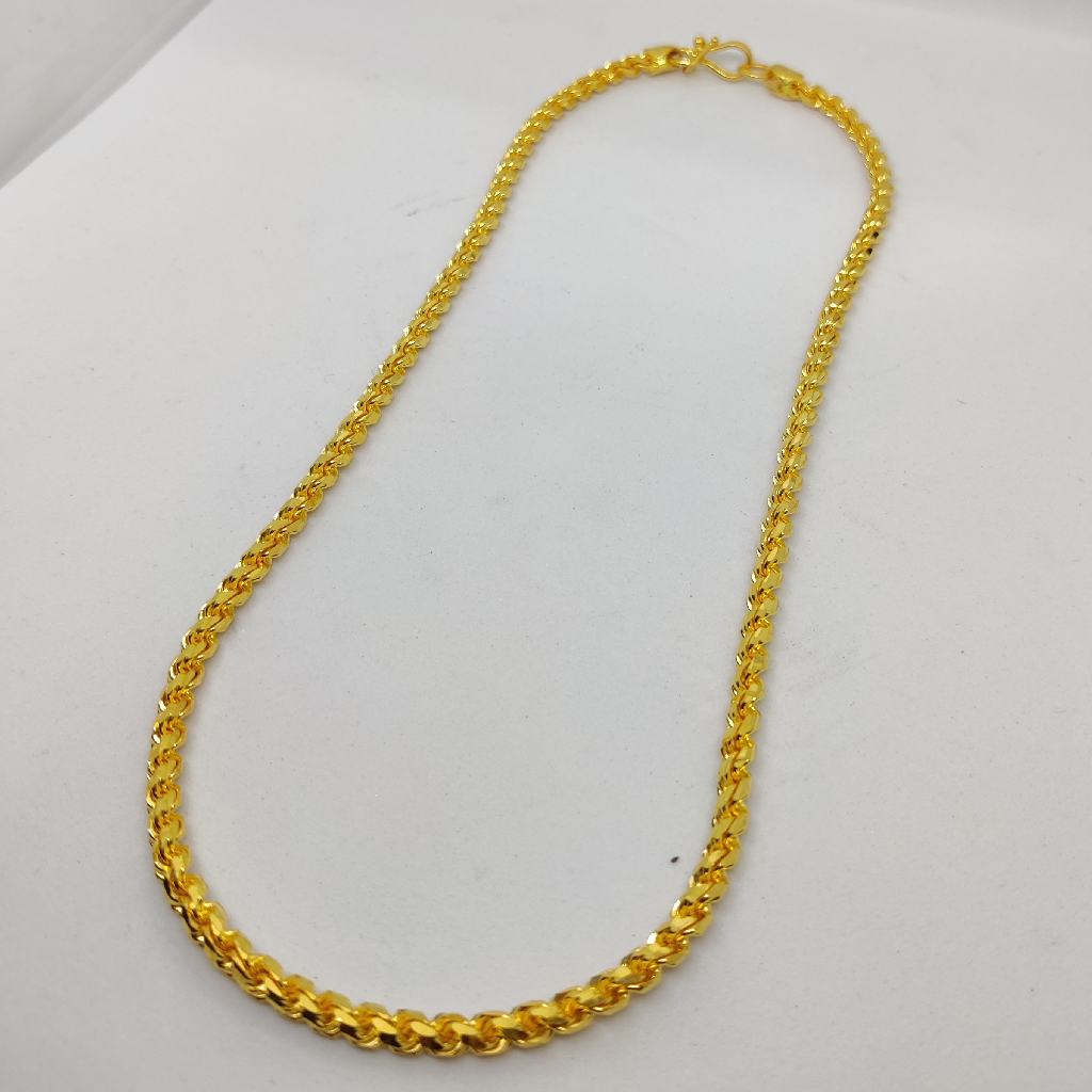 916 Gold Fancy Gent's Solid Chain
