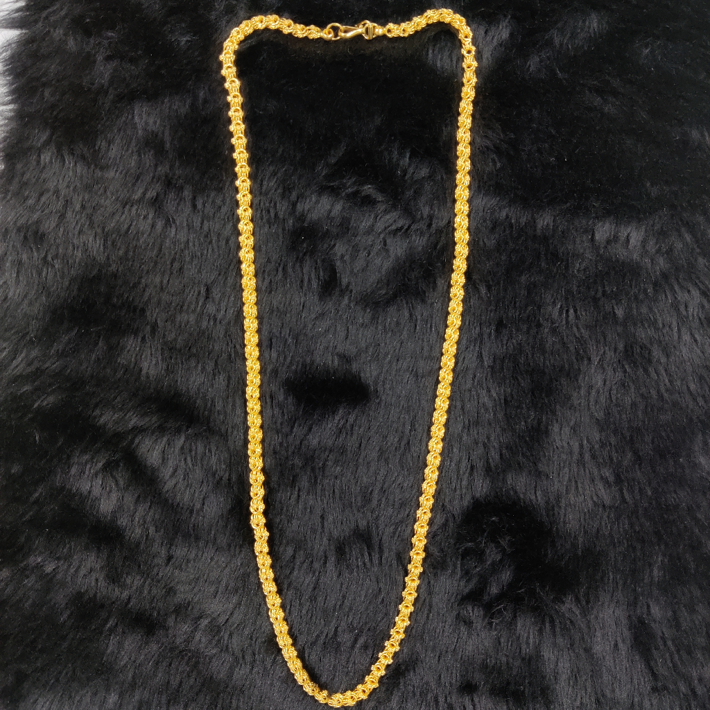 916 Gold Fancy Hollow Handmade Chain