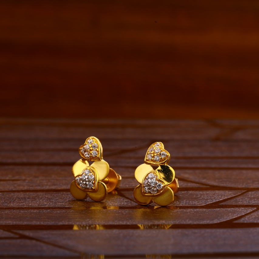 22KT Gold CZ Exclusive Ladies Tops Earrings LTE290