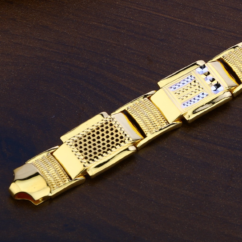 Mens Plain Gold Bracelet-MPB94