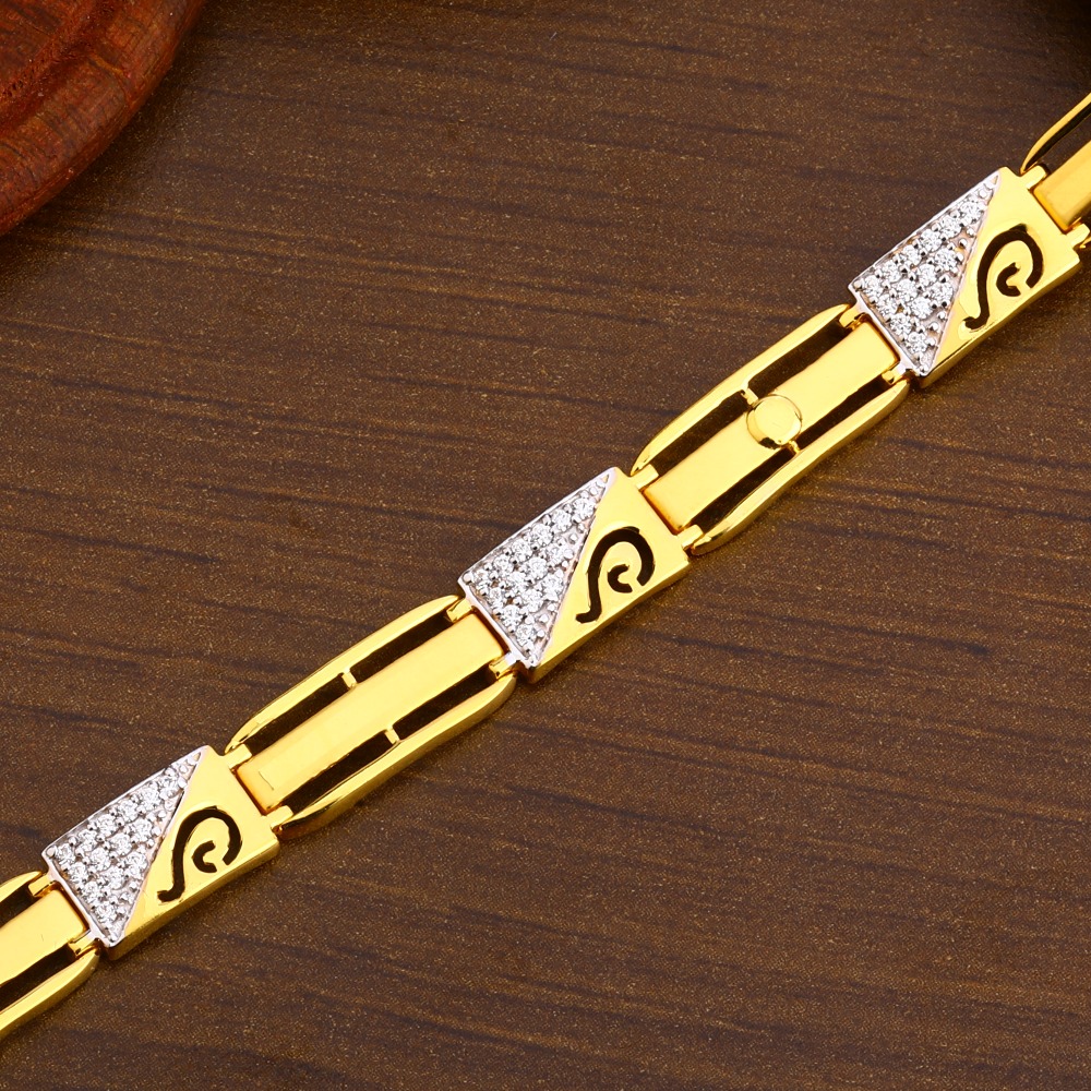 916 gold men's exclusive plain bracelet mpb245