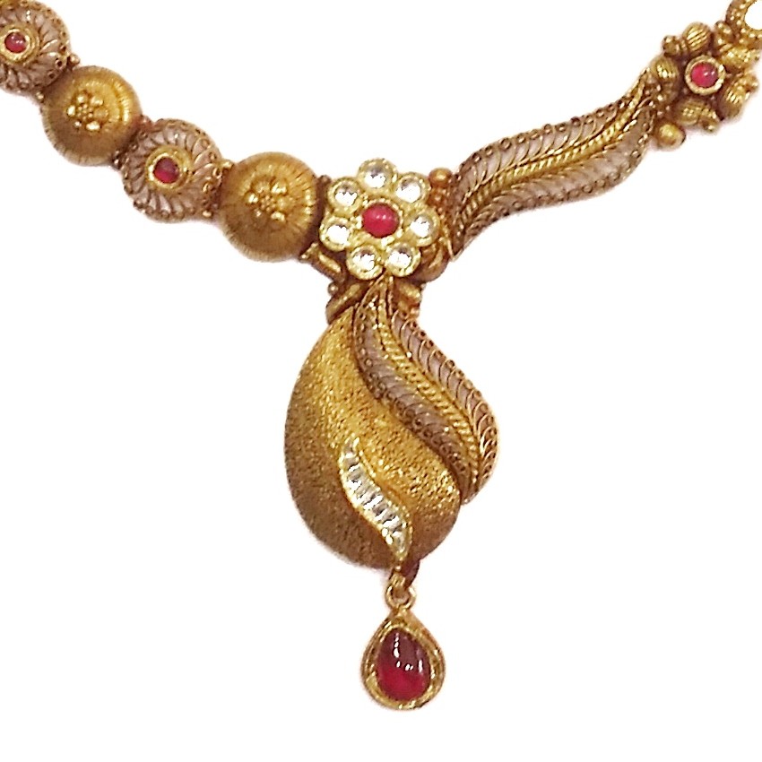 Traditionally Inspired 22KT Gold Necklace