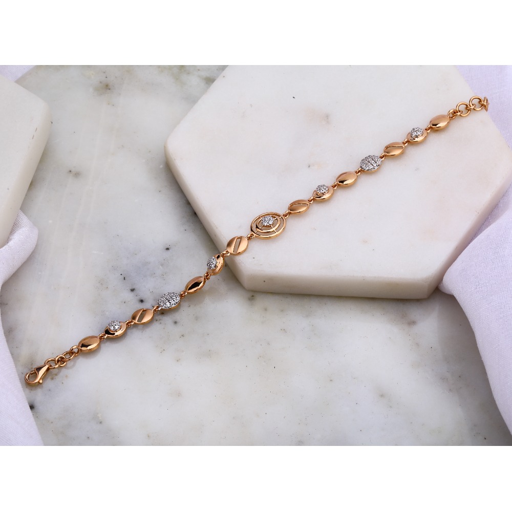 916 Gold CZ Delicate Bracelet