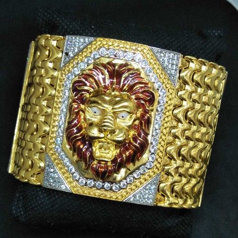 1 gram lion designed men's  bracelet