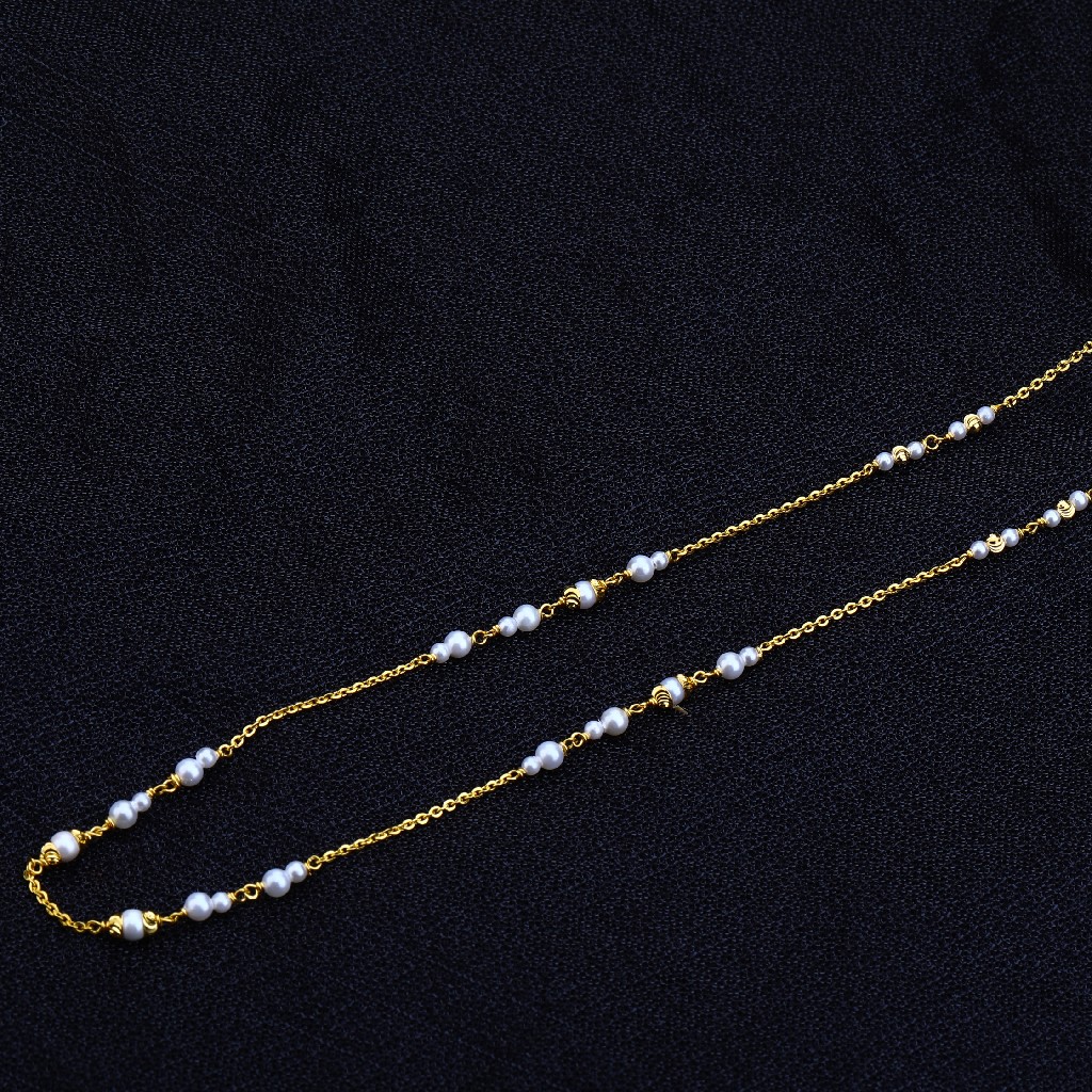 22kt Gold Designer  Women's Antique Chain Mala AC136