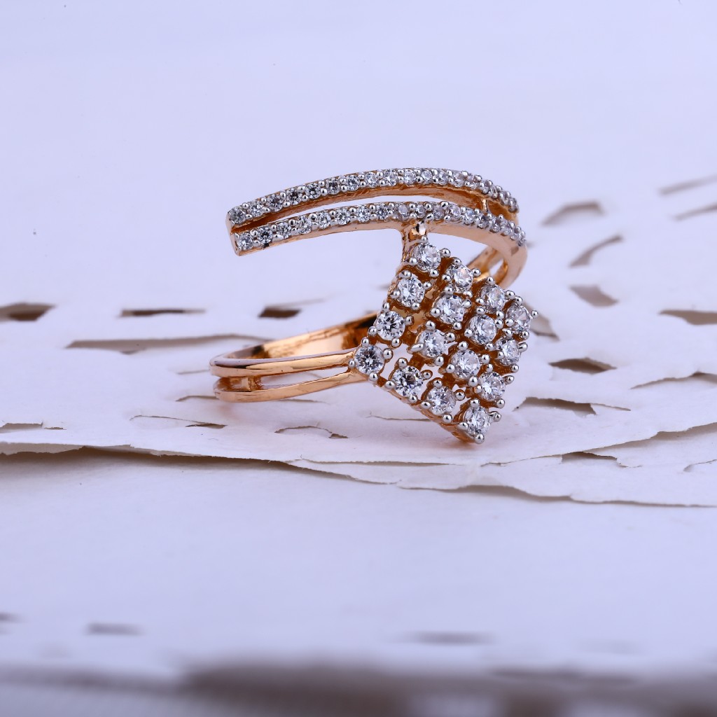 Ladies Rose Gold Fancy 18K Ring-RLR73