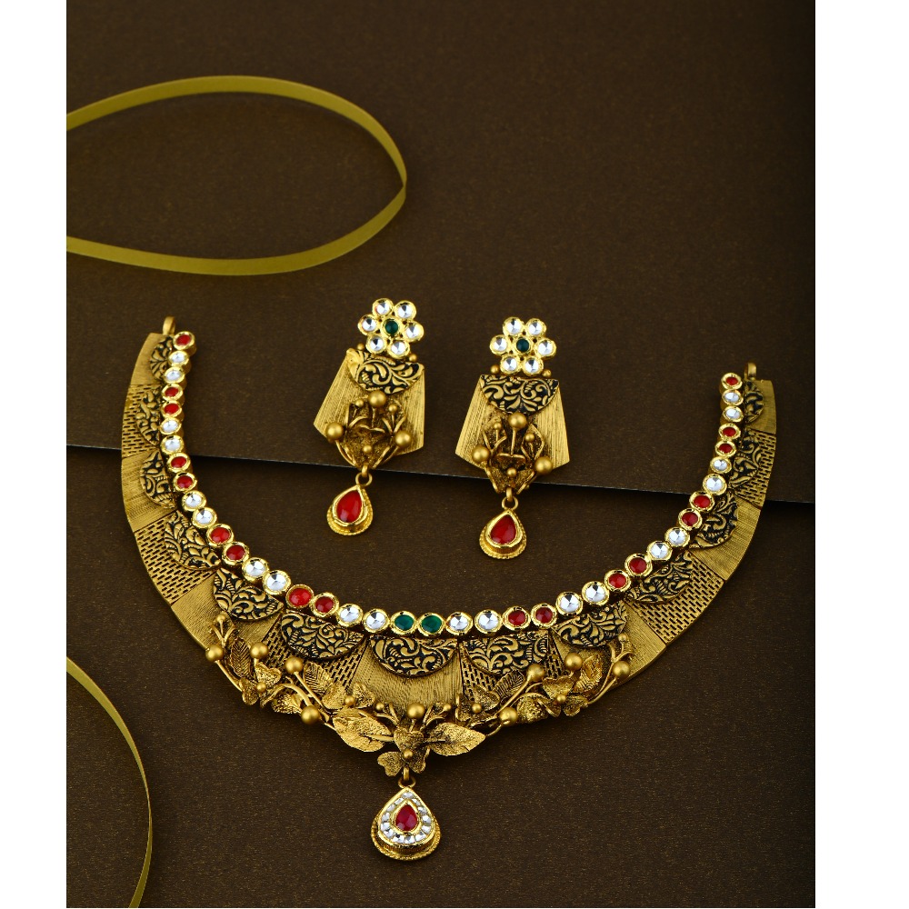 916 Gold Parity Bridal necklace Set 