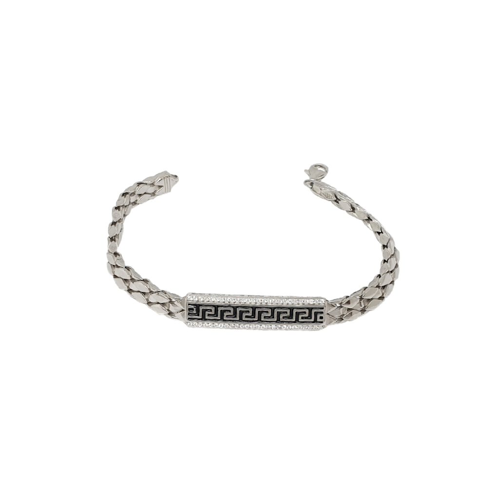 Fancy Diamond Gents 925 Sterling Silver Bracelet MGA - BRS2428
