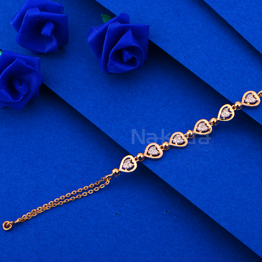 750 Rose Gold Women's Gorgeous CZ  Bracelet RLB112