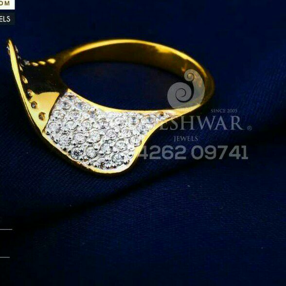 916 Designer Fancy Cz Gold Ladies Ring LRG -0710