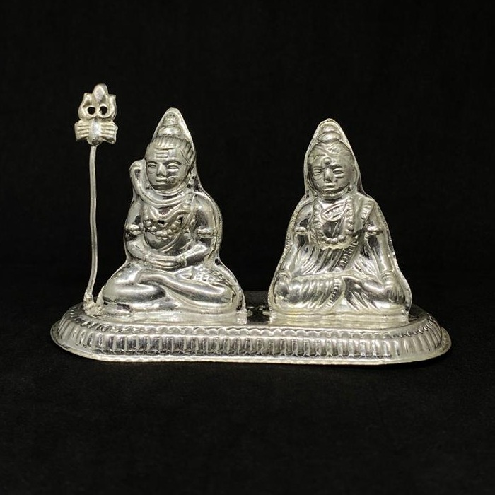 Buy quality new design pure silver murti sankar ji & parvati ji in ...