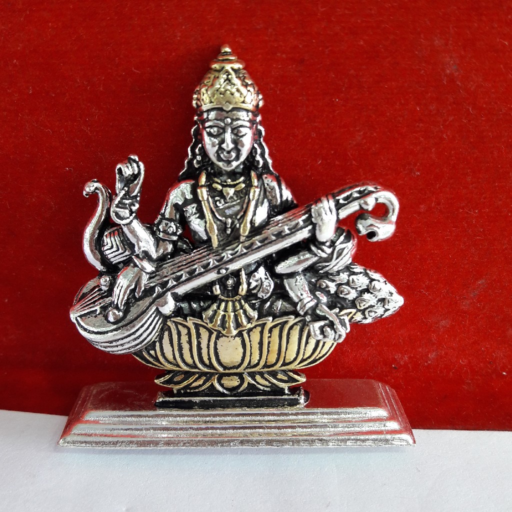 Silver Sarswati Murti