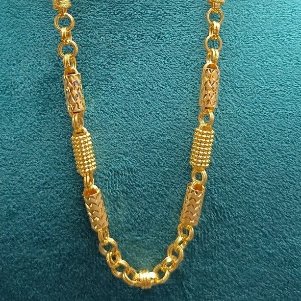916 Gold Fancy Hollow Chain