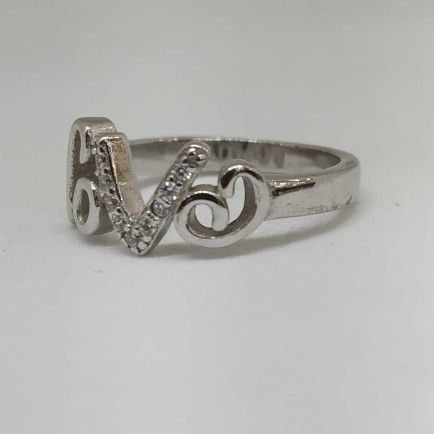 925 Sterling Silver Love Designer Ladies Ring