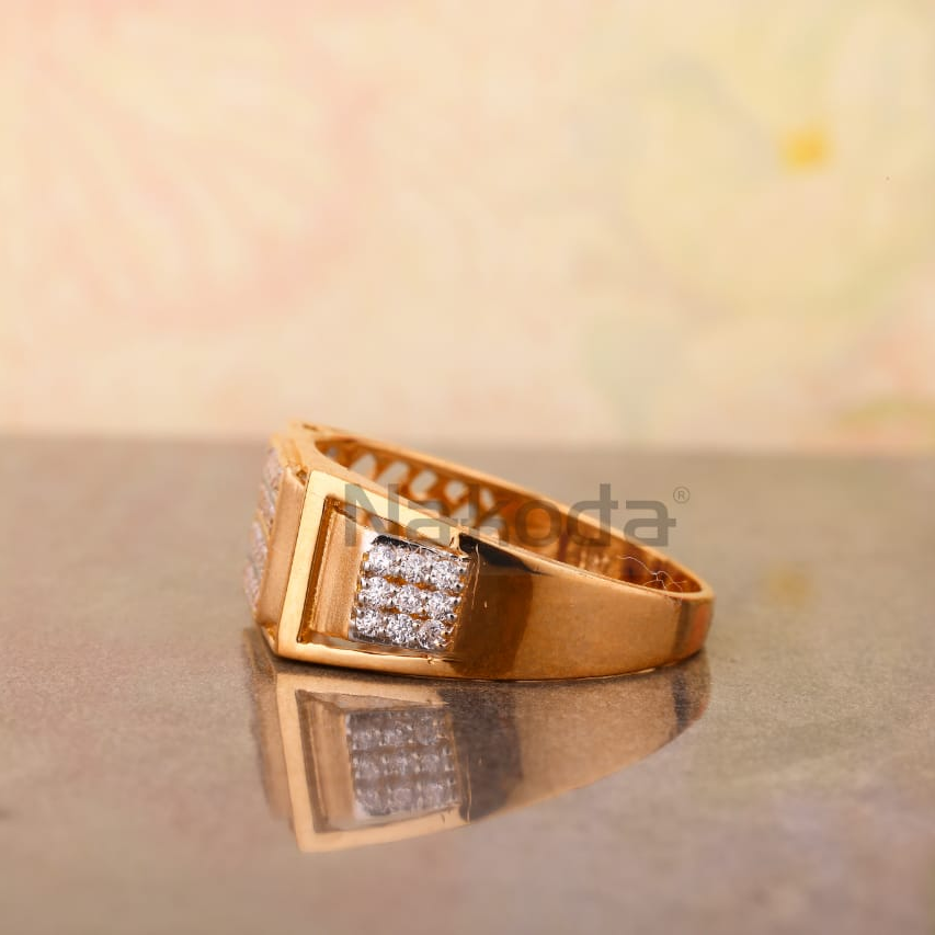 750 Rose Gold Hallmark Gorgeous Men's Ring RMR112