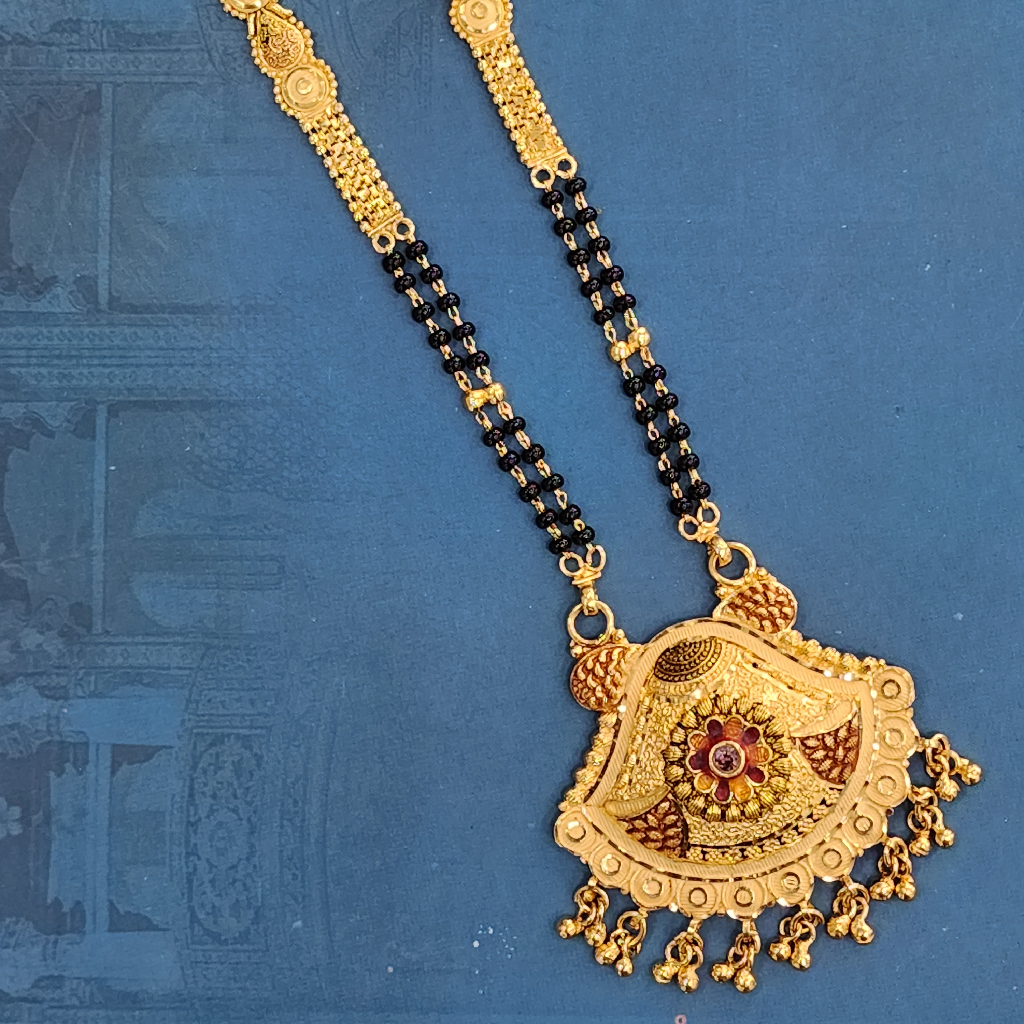 Showroom of 1. gram gold forming long design jewellery mangalsutra