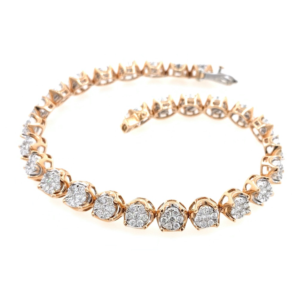 Bellissimo Diamond Tennis Bracelet in Rose Gold 9BRC29