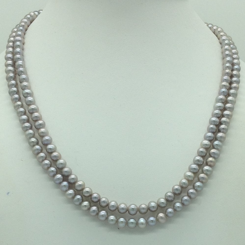 Buy quality Freshwater Steel Grey Round 2 Lines Pearls Full Set JPP1068 ...