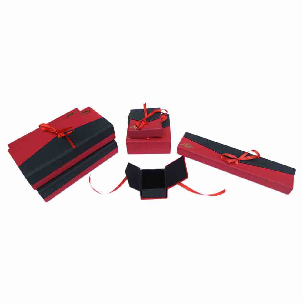 Red black ribbon jewellery box