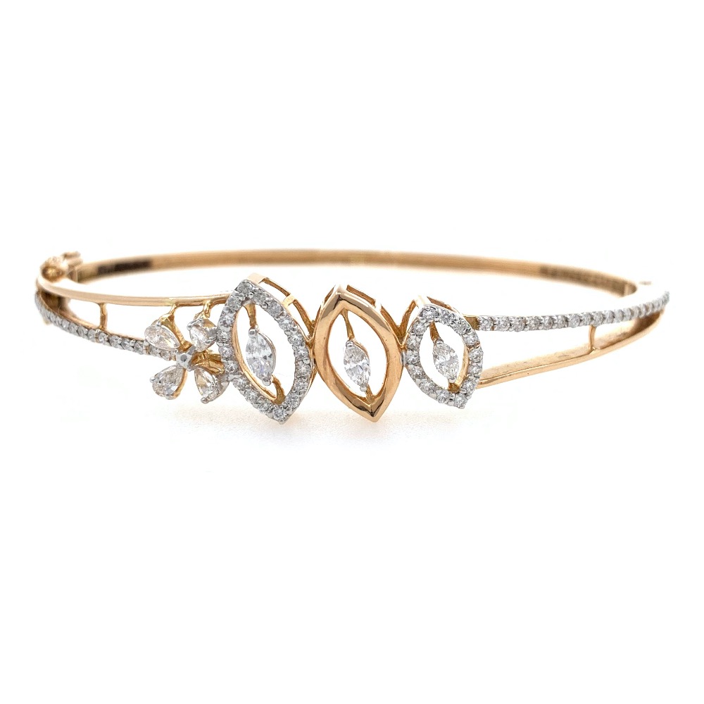 Buy quality 18kt  750 rose gold classic diamond bracelet 8brc41 in Pune