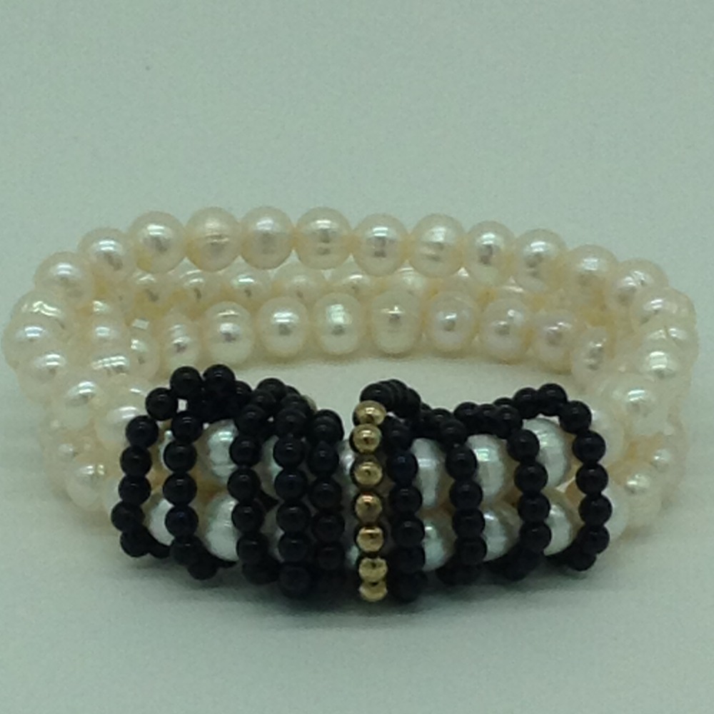 Black crystal beads simple elastic bracelet  Globus Fashions