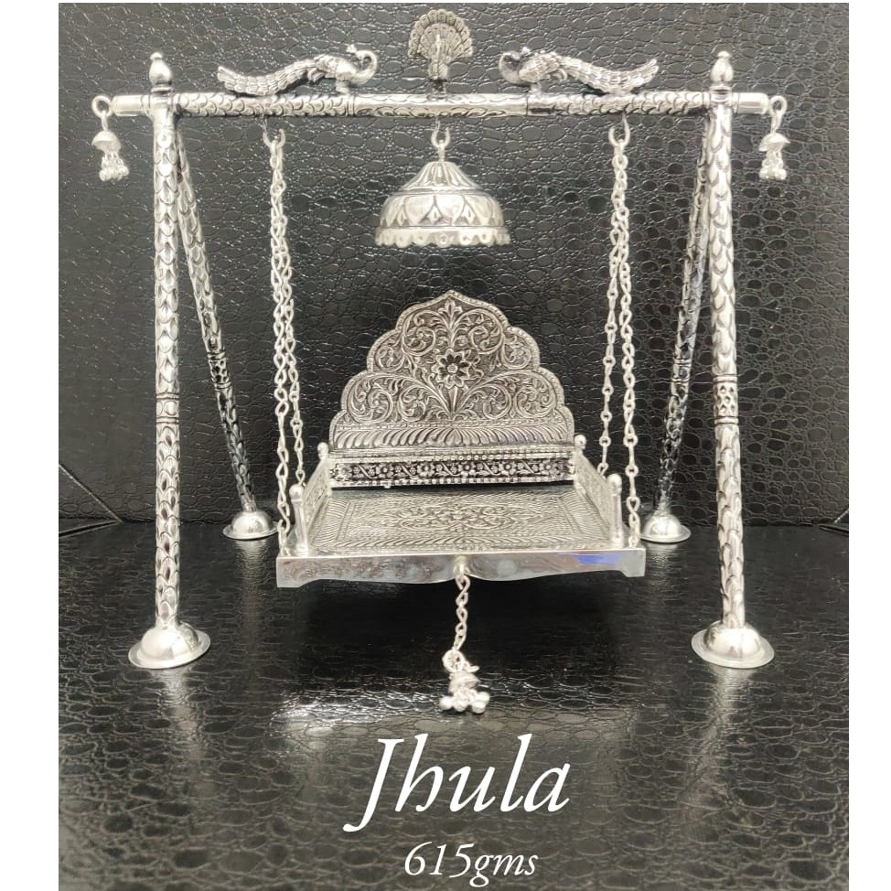 925 Silver Swing Jhula in Antique