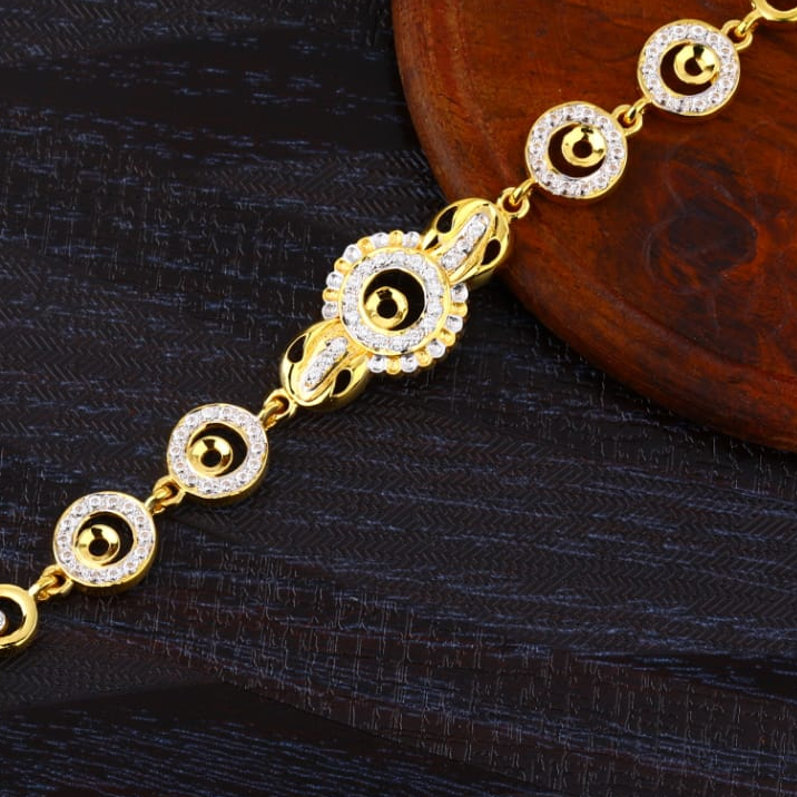 916 Gold Ladies CZ Delicate Bracelet LB405