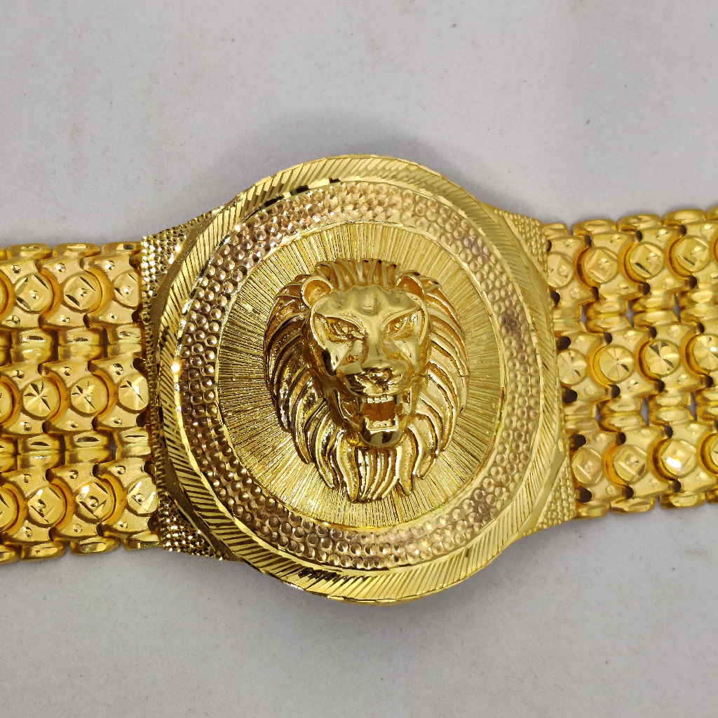 916 Gold Fancy Gent's Lion Face Bahubali Lucky