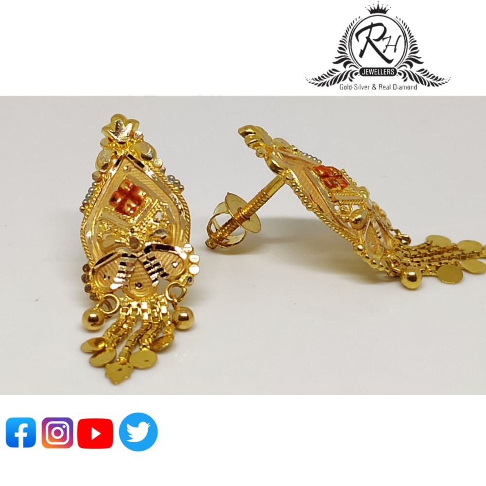 22 carat gold classical ladies earrings RH-ER854