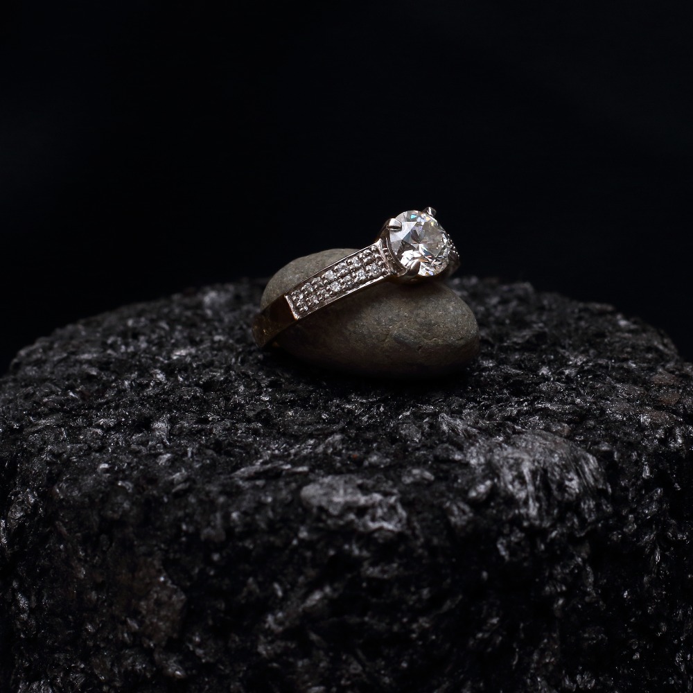 916 gold One Stone Fancy Ring VJ-R002