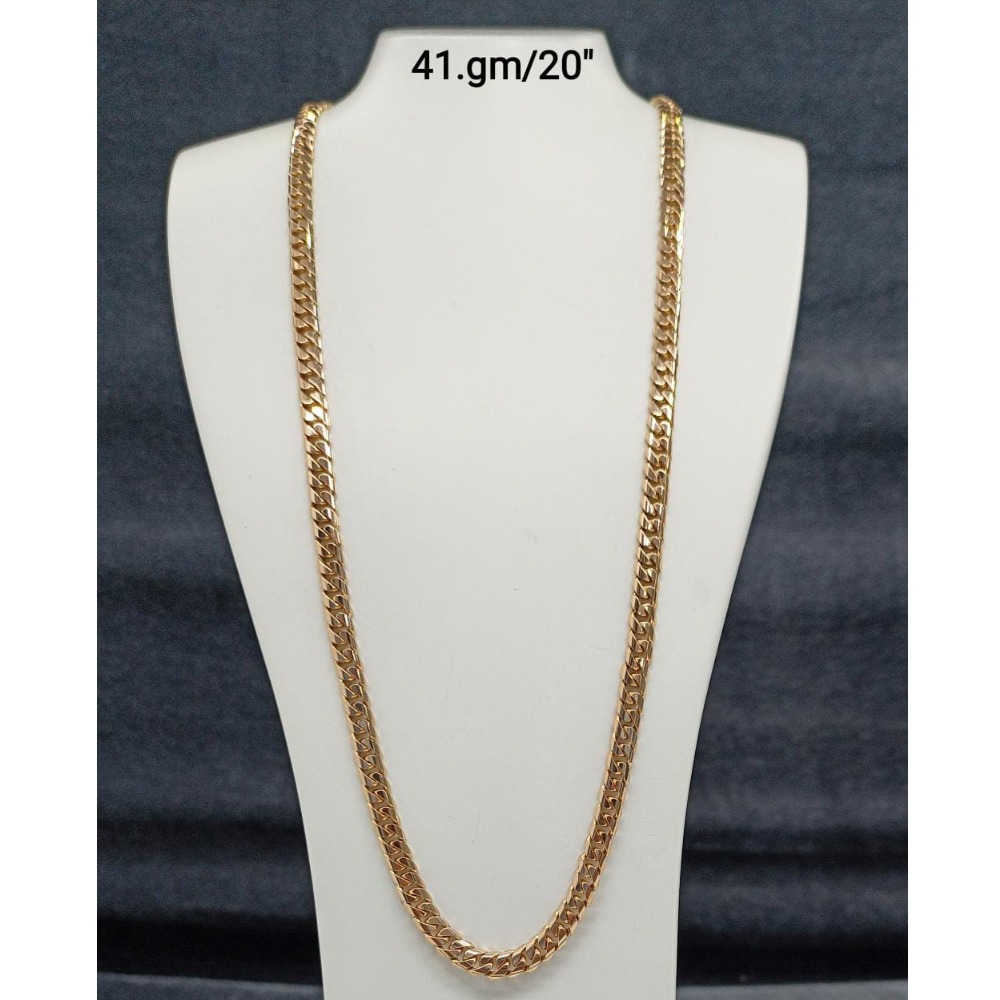 beautiful Italian 18 kt rose gold solid gents chain