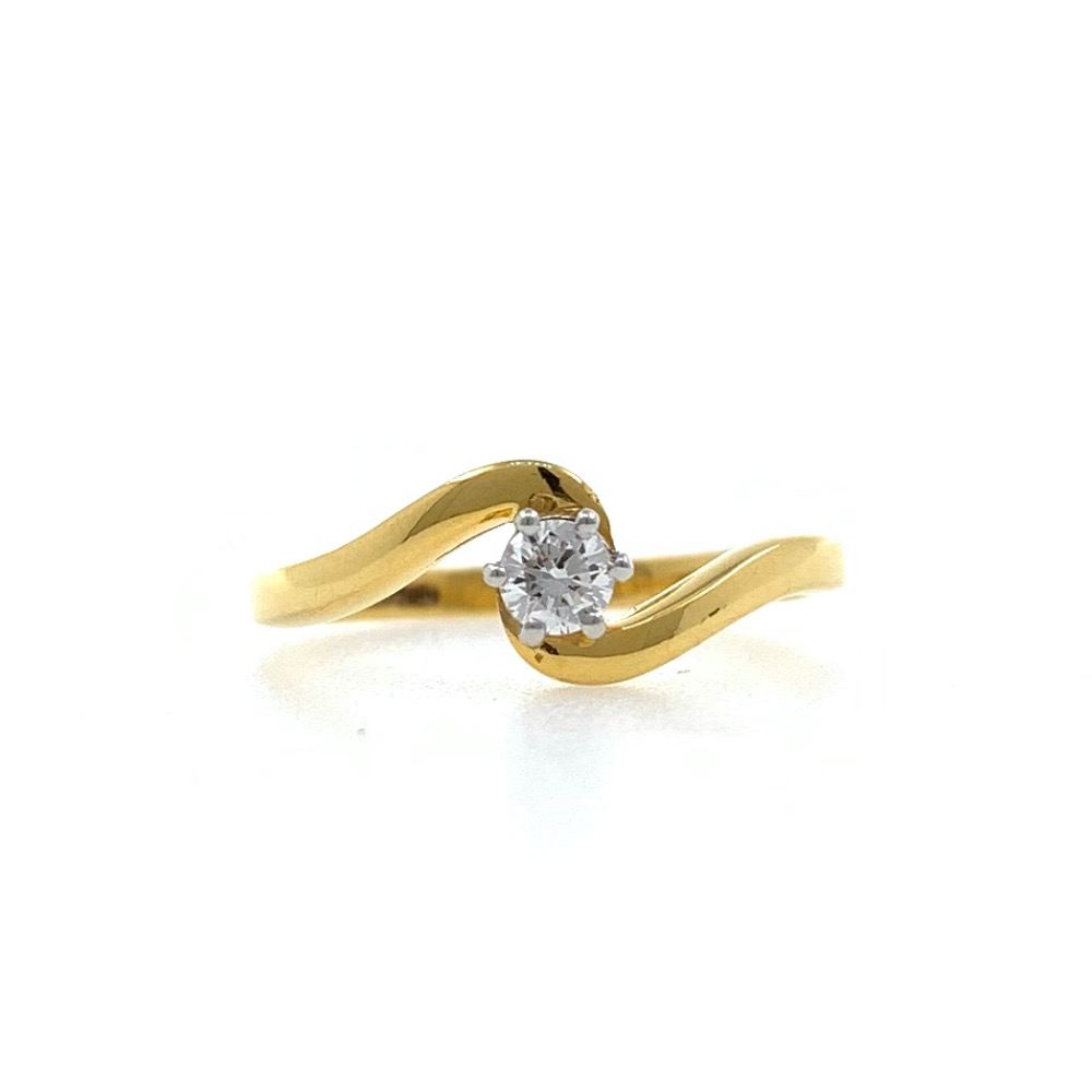 BAIHE 18K Yellow Gold Plain gold Design Custom Alphabet Ring Women Men  Plain Gold Trendy Fine Jewelry Making Engagement Wedding - AliExpress