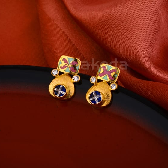 916 Gold Ladies Gorgeous Hallmark Antique Earring LAE14