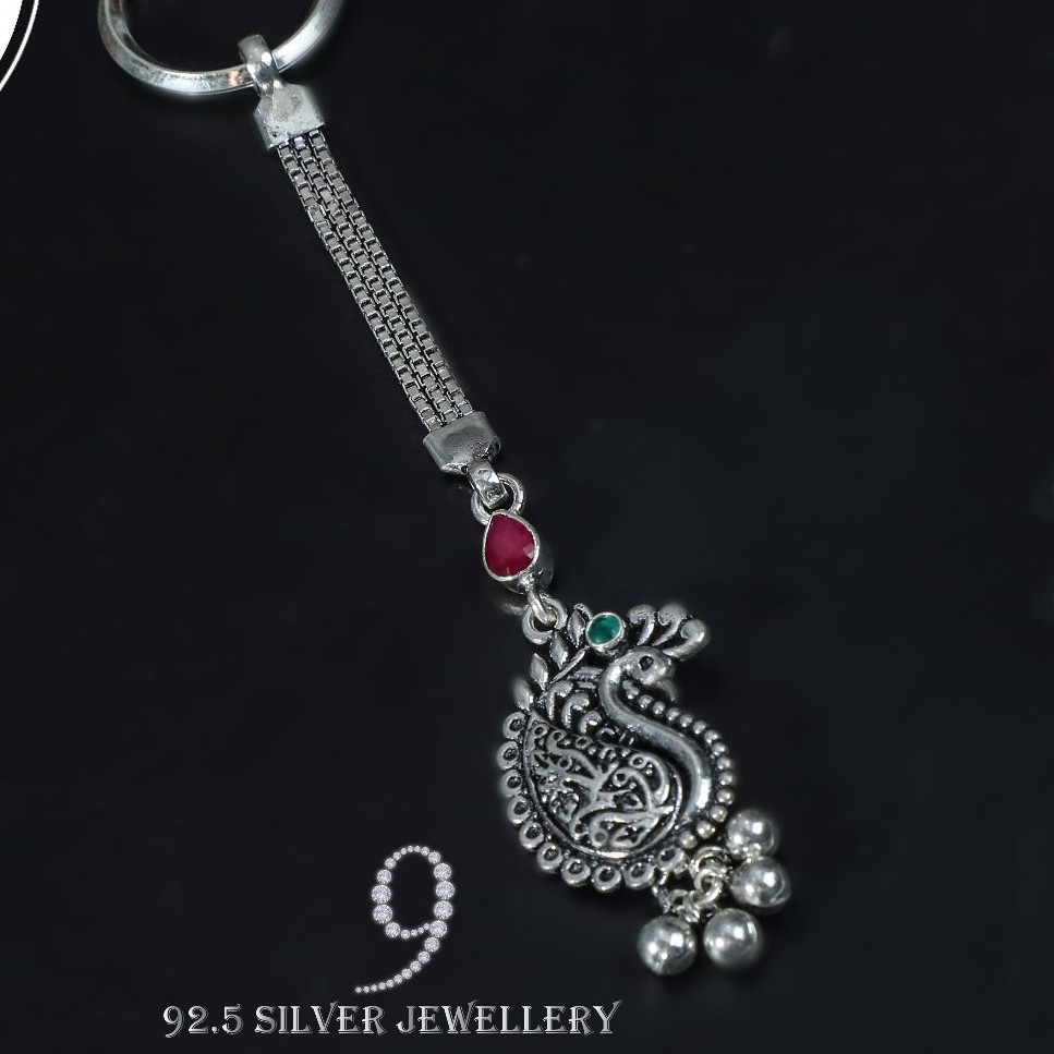 92.5 oxdes keychain silver jewelry ky001