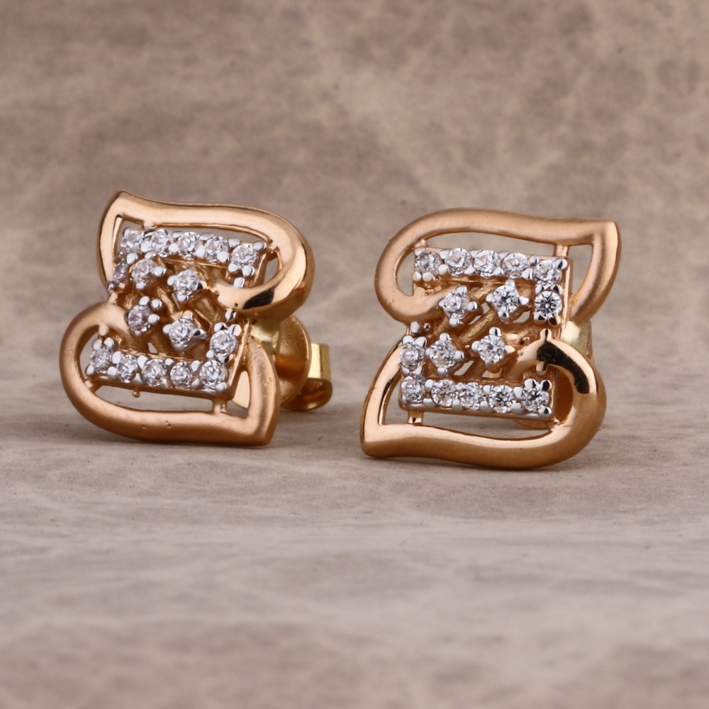 18KT Rose Gold Delicate Ladies Earring RE232