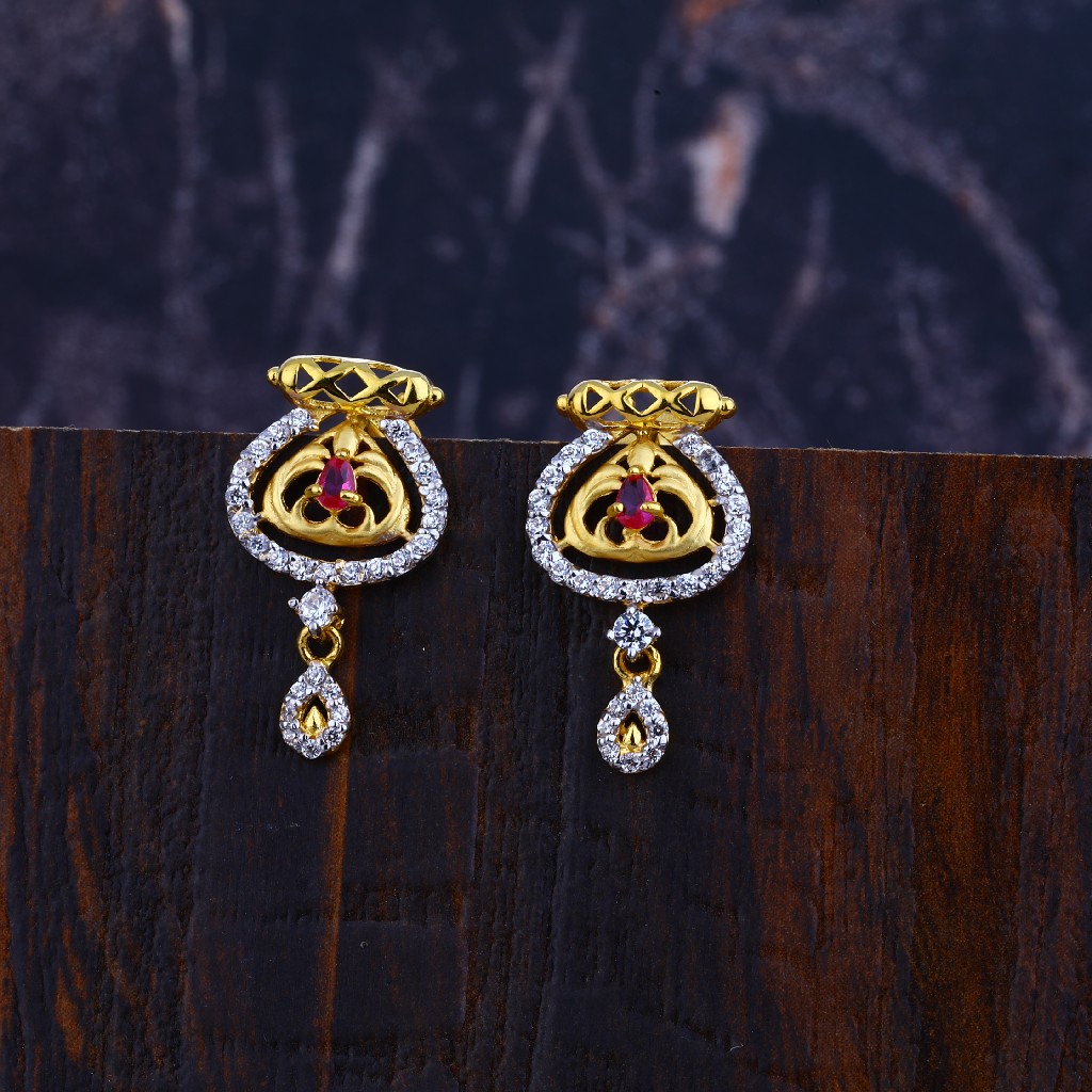 Buy quality 916 Gold Fancy Hallmark Earring LFE300 in Ahmedabad
