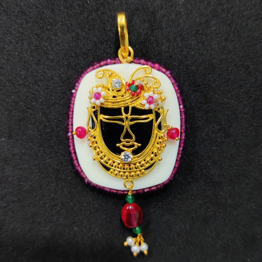 916 Gold Fancy Shreenathji Pendant