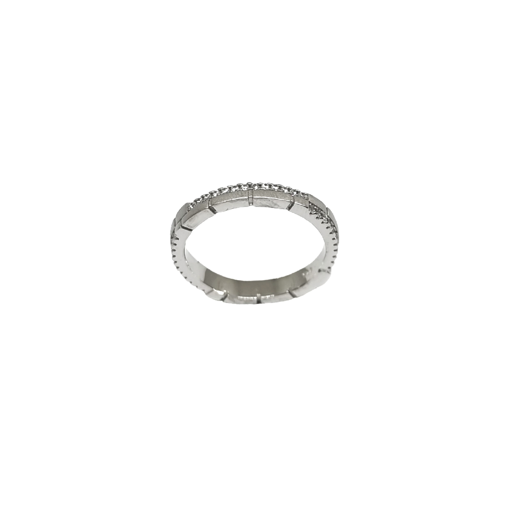 Diamond Matte Finish Work Ring In 925 Sterling Silver MGA - LRS4887