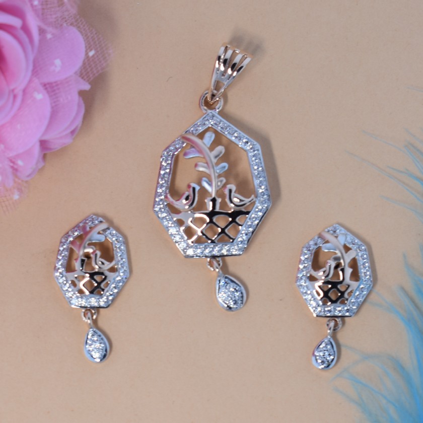 rose gold Pendant set