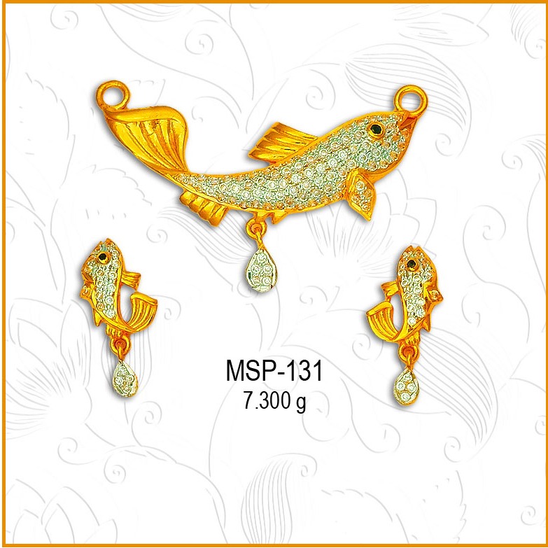Buy Quality 916 Gold Fish Design Cz Mangalsutra Pendant Set Msp 131 In Ahmedabad