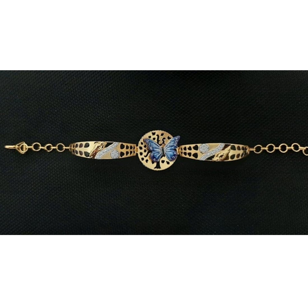 916 Gold Butterfly Design Ladies Bracelet RH-B001
